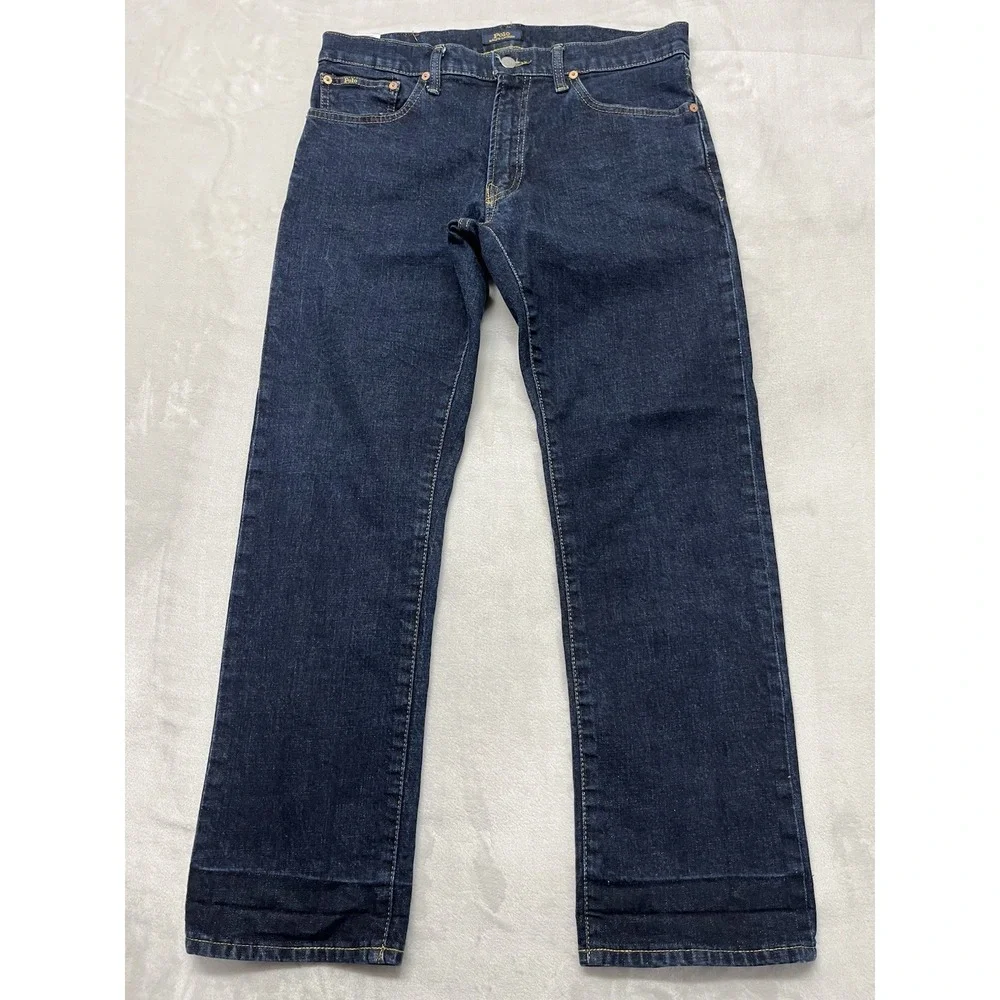 Polo Ralph Lauren Jean Men 32x30 Blue Wash The Classic Fit Straight Leg Preppy